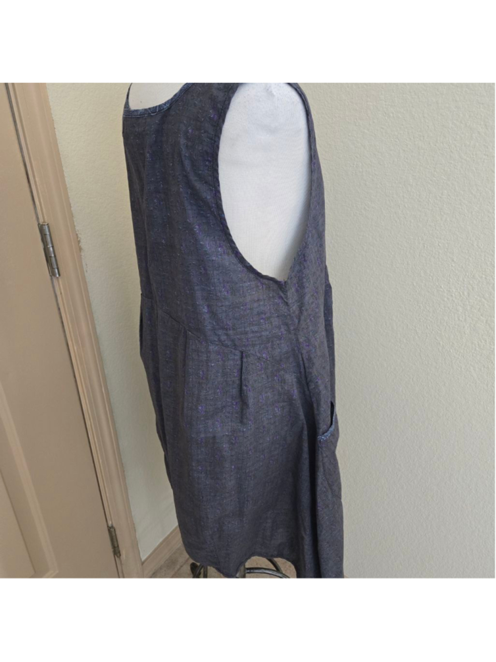 Blue Fish 00 Barclay Tuesday's Pocket Prairie Dress Contrast Grey Floral - Picture 4 of 12
